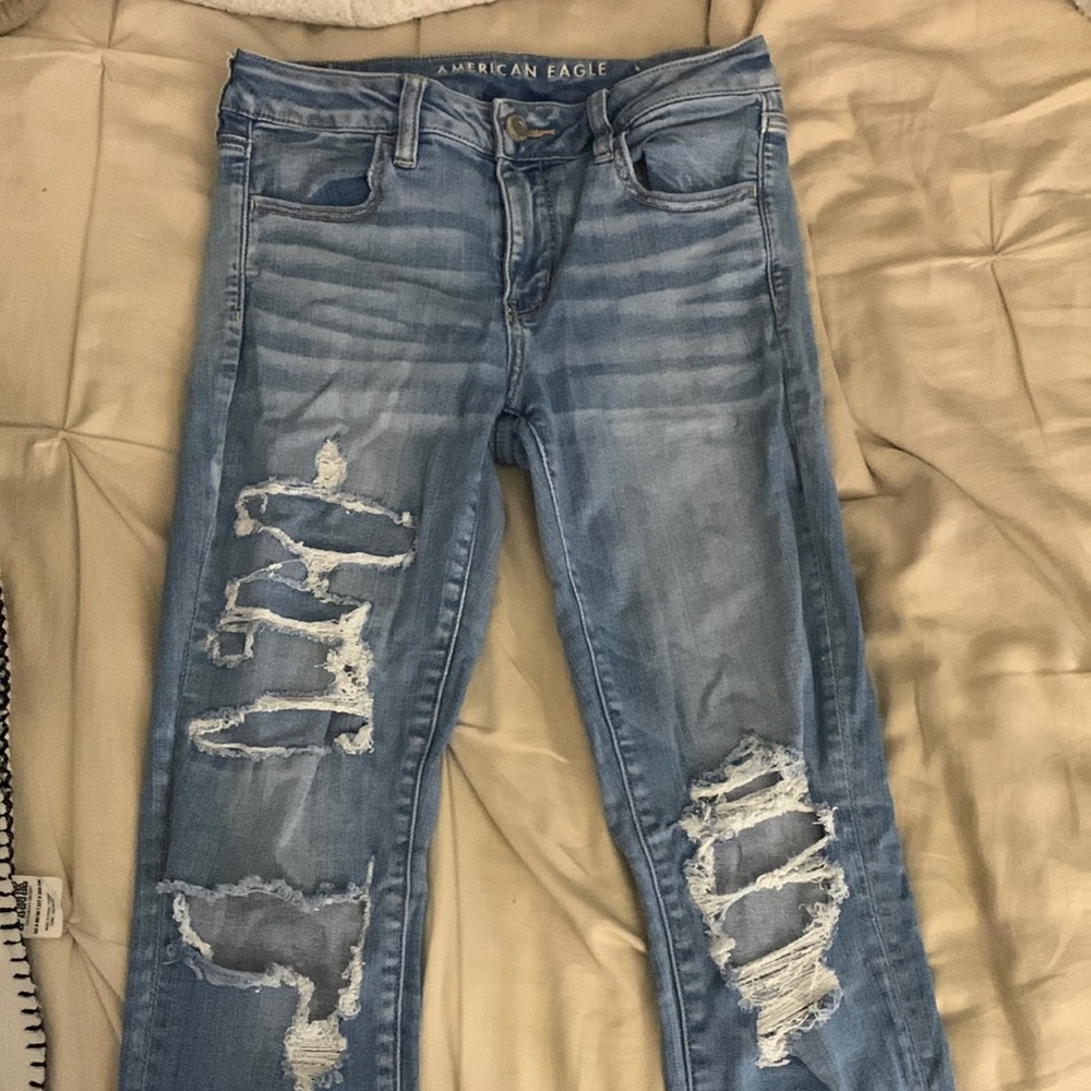 Americans eagle light denim jeggings, size 10 regular